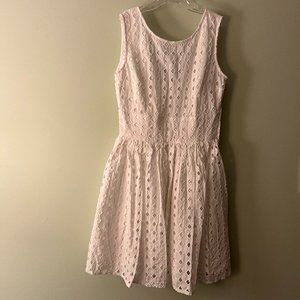 Jack by BB Dakota White Eyelet Sleeveless Mini Dress Size 0